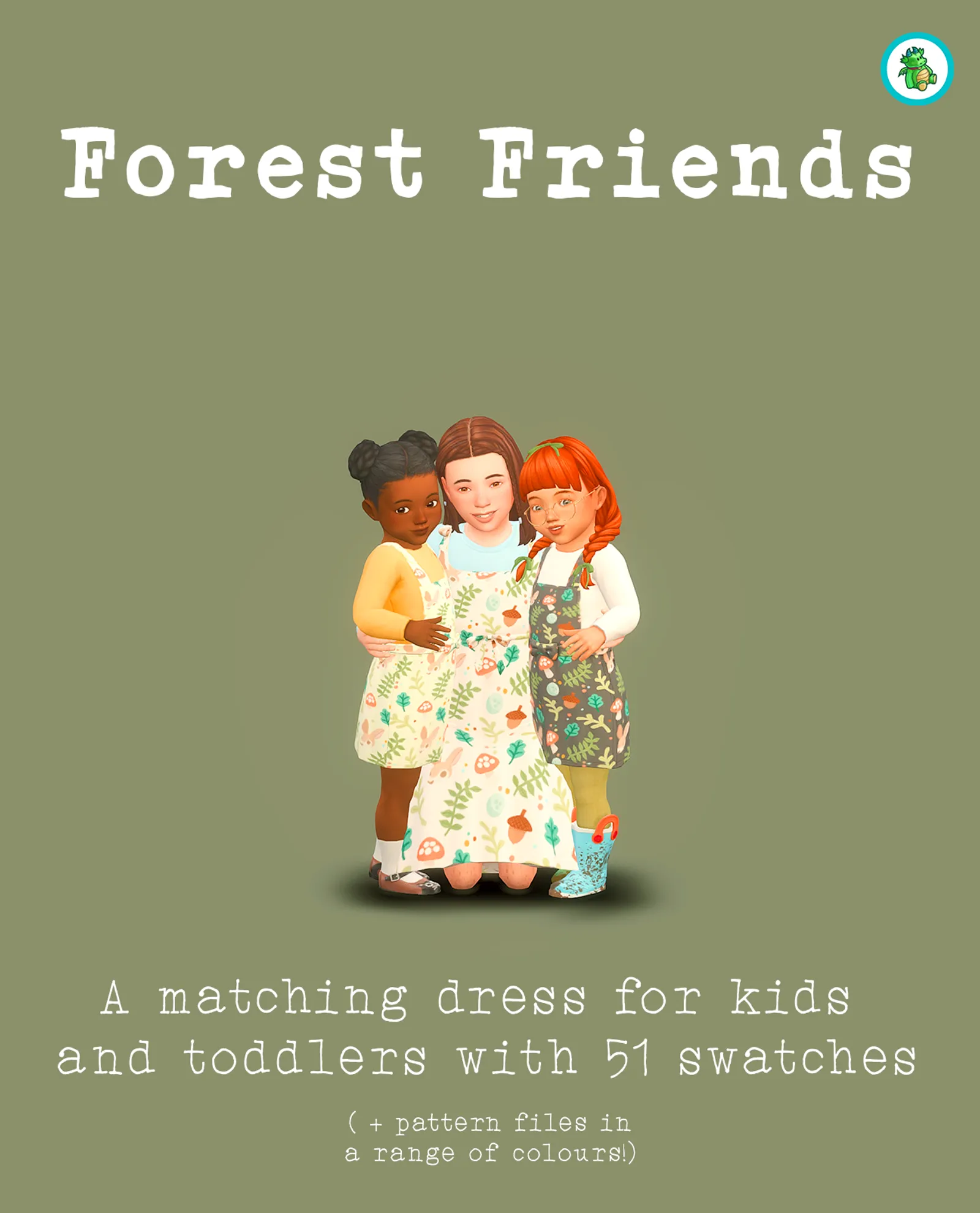 Forest Friends Dress for Kids and Toddlers
